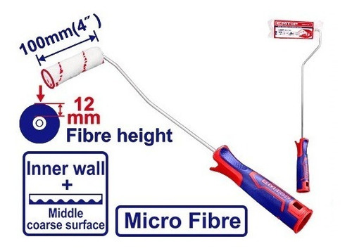 Rodillo 4 Pulgadas Camisa Microfibra Alta Interiores Emtop