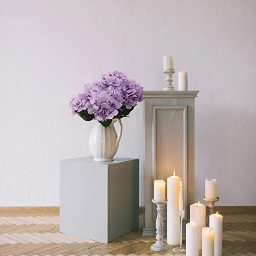 Larksilk 21 Lavender Artificial Hydrangea Bush - 5 Cabeças