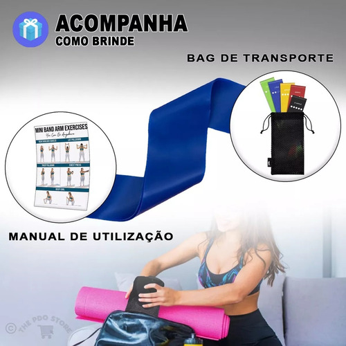 -bn Kit 5 Faixa Elástica Super Mini Band Para Treino.