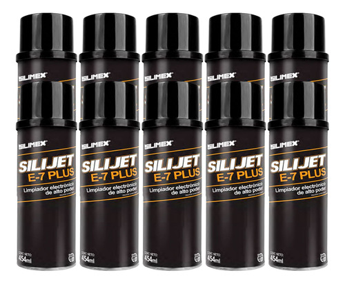 10 Pack - Limpiador Electrónico Silimex Silijet E7plus 440ml