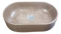 Comprar Bacha De Apoyo Para Baño En Cemento Ovalada Color Chocolate Chocolate Rústico