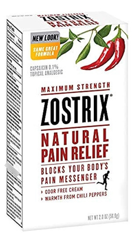 Zostrix Maximum Strength Crema Para Aliviar El Dolor Natural