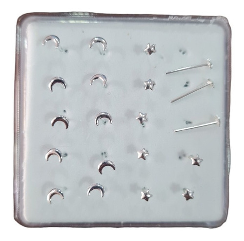 Aros Piercing Nariz Punto De Luz De Plata 925