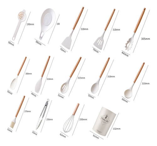 Ba Utensilios De Cocina Antiadherentes De Silicona De 14