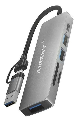 Extensor Usb Y Usb C, Lector De Memoria Airsky 5 En 1