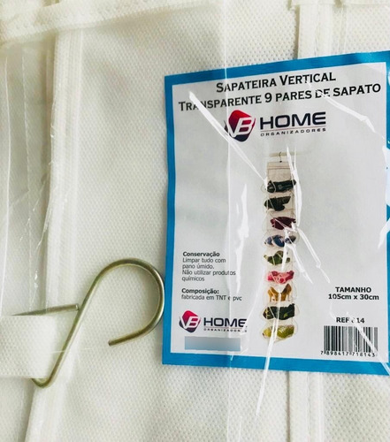 Sapateira Vertical Transparente Cabide 9 Pares De Sapato