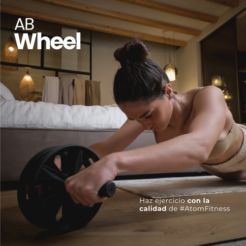 Rueda Para Ejercicio Abdominal Gym Deportiva Color Negro