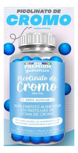 Picolinato De Cromo Em Goma Zero Açúcar 30un - Vita Premium