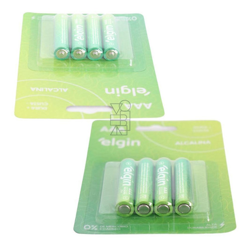 Pilha Elgin Alcalina AAA Cilíndrica - kit de 4 unidades