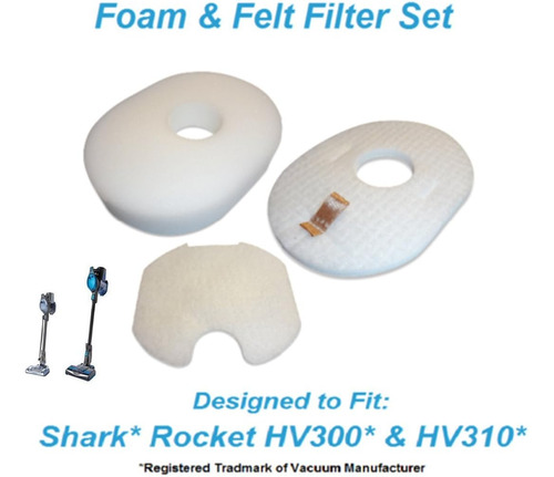 Kit De Filtros Para 2 Pk Para Shark Rocket Hv300, Hv301, Hv3