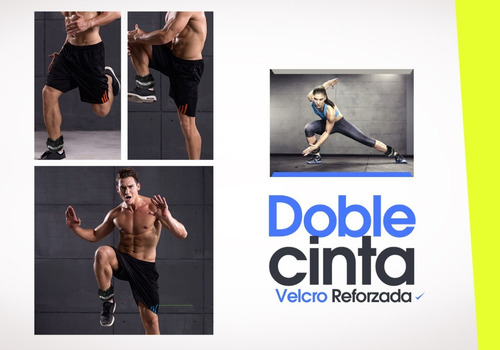 Imagen 7 de 8 de Pesas Tobilleras Par 8kg Deportivas Piernas Tobillos Fitness