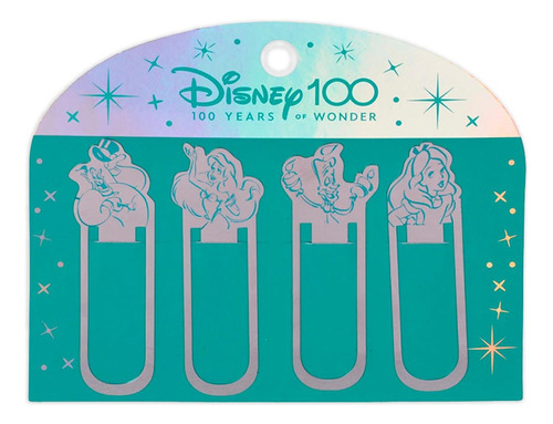 Separador Bookmarks Metalico Mooving Disney 100 Años X 4 U