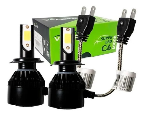 Kit Super Led Vclear C6 H7 6000k 8000 Lumens 40w By Cinoy