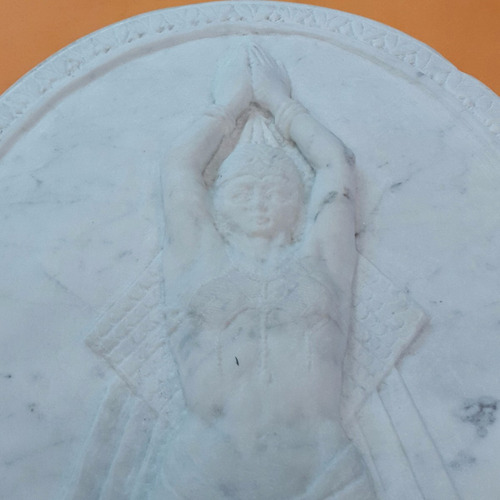 Fina Escultura En Mármol || Danzarina Estilo Chiparus 2732 (Usado)