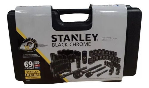 Juego De Tubos 69pz Enc. 1/4 - 3/8 Negros Stanley 92-824