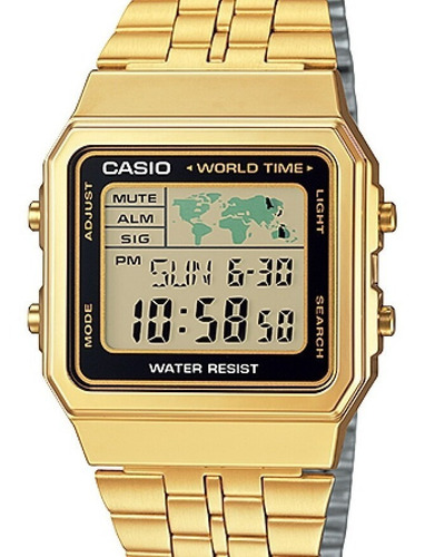 Relógio Casio Unissex  Vintage  Dourado - A500wga-1df 