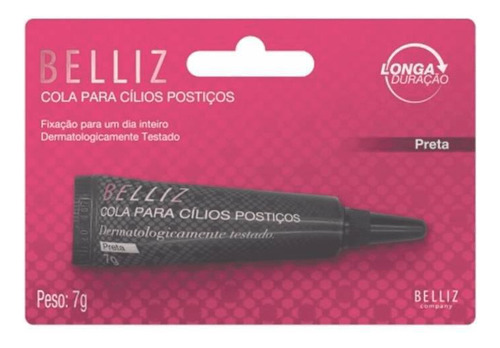 Cola Para Cílios Postiços Belliz 7g Preto R:981