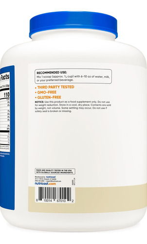 Polvo De Proteína De Caseína De Nuecest 5 Lb Vainilla - Case