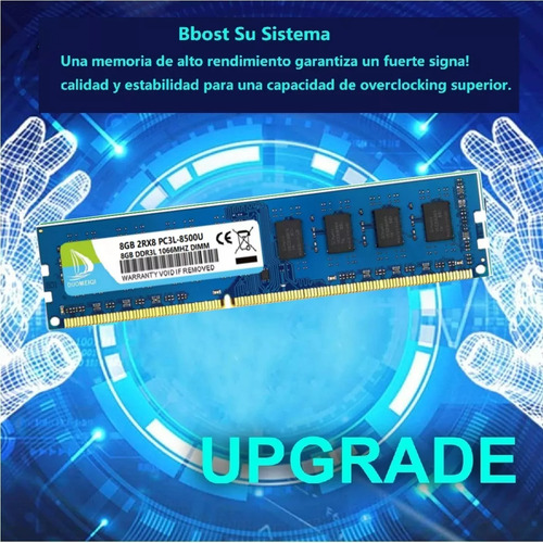 8GB Memoria Ram Gamer Duomeiqi Ddr3-1066mhz PC3-8500U Dimm De 1.35v/1.5v Azul Udimm Para Deskop