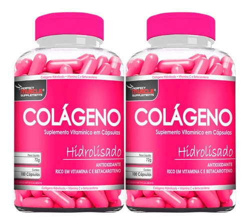 Kit 2x Colágeno Hidrolisado C/ Betacaroteno + Vit C 200caps