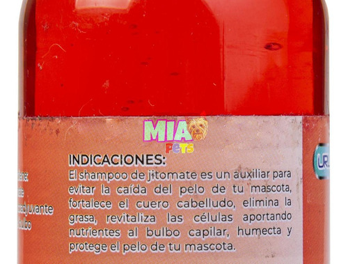 Imagen 2 de 6 de Shampoo De Jitomate Anticaida De Pelo Para Perros 250ml Urus