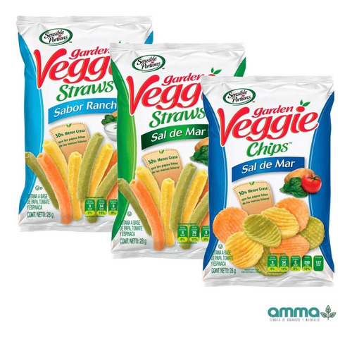 Garden Veggie Chips Botana Saludable, Sin Gluten 30 Pzs