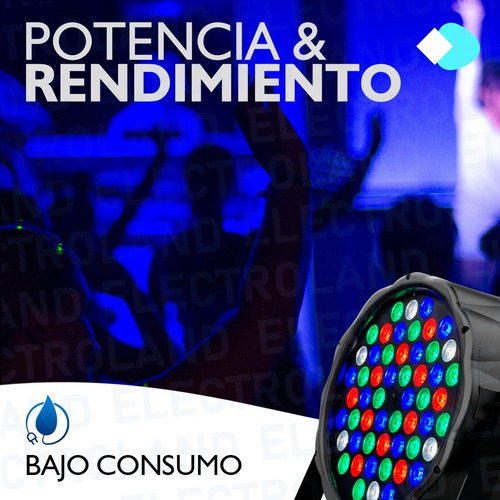 Imagen 3 de 10 de Luz Proton Par 54 Led Alta Luminosidad Rgb Audioritmico Dmx