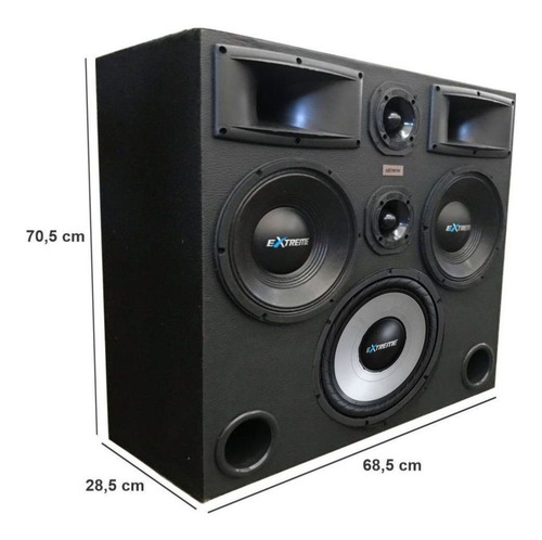 Imagem 2 de 4 de Caixa Trio Som Dutada Completa 5500w + Modulo Taramps