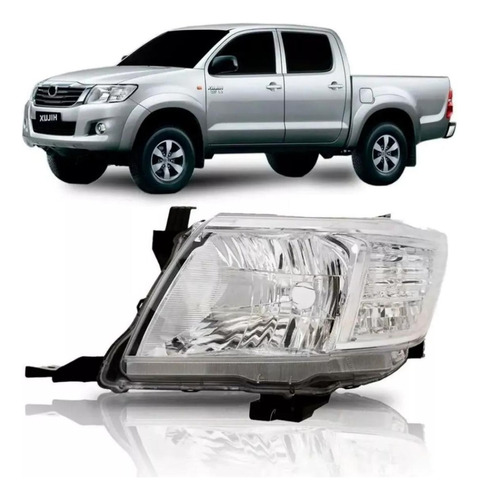 Farol Hilux 2012 2013 Sr Srv Pick Up Cromado Esquerdo