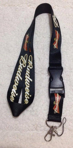 Lanyard Budweiser Cerveza Porta Fotocheck Atomizado Llavero 