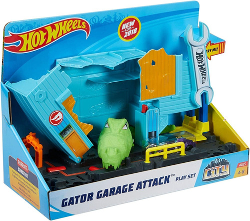 Set De Juego Hot Wheels City Gator Garage Attack