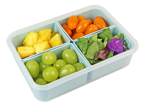 Recipiente Para Alimentos Con 4 Compartimentos Extraibles Verde