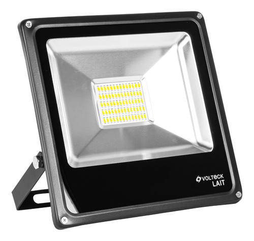 Reflector Led 30w Volteck Ref-302l Negro Blanco Cálido