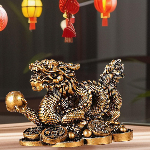 2 Figura Del Año Del Dragón Chino, Decoración Fengshui,