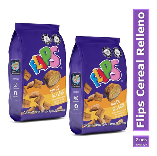 Cereal Relleno Flips 400gr X2 Uds