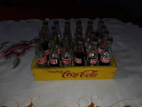 Mini Cocacola De Vidrio( 24) Con Cajon Original