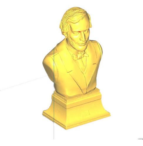 Busto Juan B. Alberdi - Pintado - Imp 3d Alberdi 1