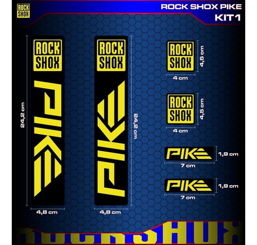 Rockshox Pike-1. Sticker Para Horquilla De Bici Downhill