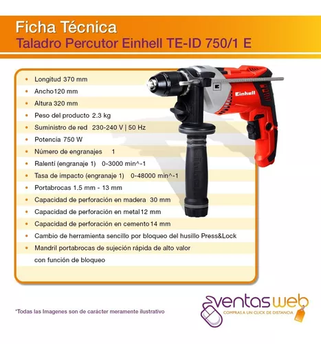 EINHELL Taladro Percutor 13 Mm 750 W Te-id 750\1. Einhell EINHELL