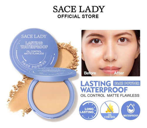 Sh Novo Polvo Facial Setting Oil Control, Polvo Mate,