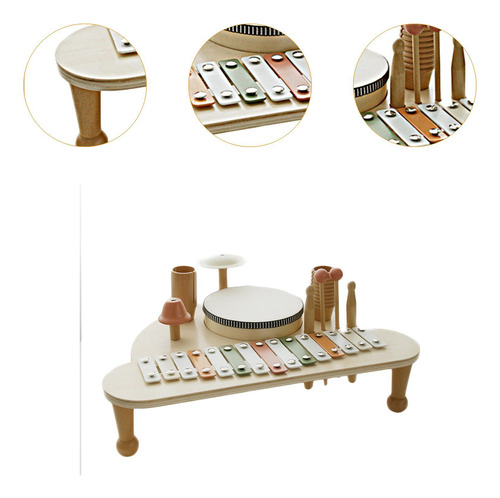 Xilófono Montessori Con Forma De Madera Para Niños Y