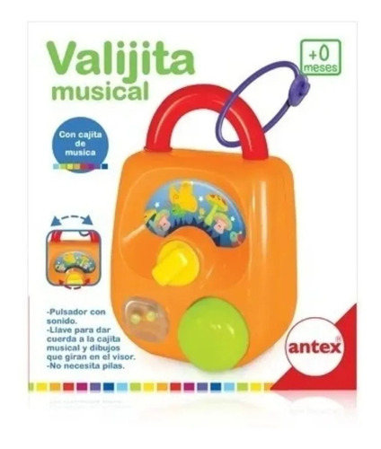 Valijita Cajita Musical Con Sonido A Cuerda - Ideal Bebe