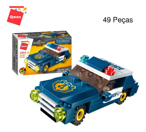 Kit De Blocos De Montar Combat Zones Policial Qman 381 Peças