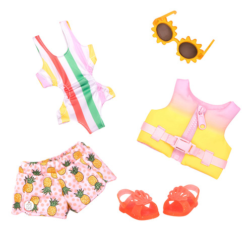 Traje De Baño De Lujo Para Muñeca De 14 Pulgadas