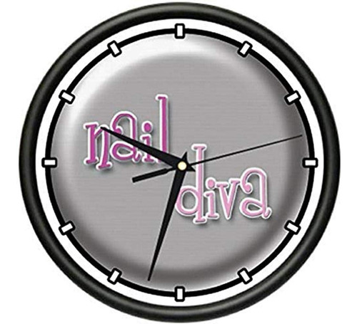 Beagle Diva Reloj De Pared Salón Manicura Manicurista Uñas B