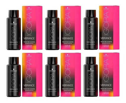 6 Tinturas Igora Vibrance Tono Sobre Tono - Schwarzkopf 60ml