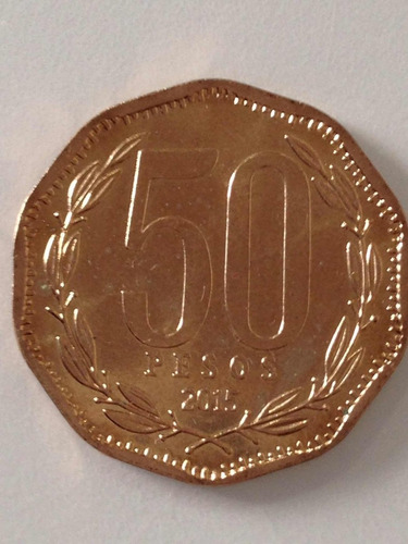 Moneda Chile 50 Pesos 2015 Unc (x1087