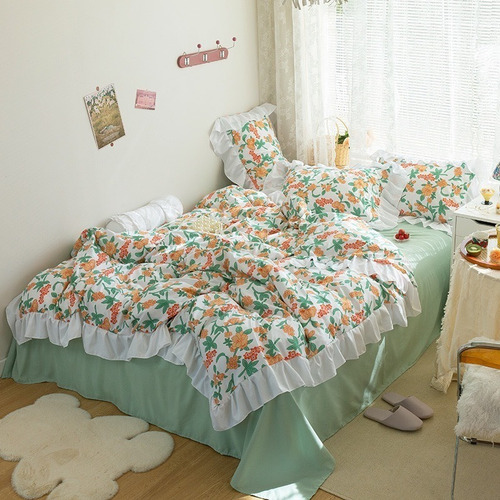 Juego Sabanas Ropa De Cama+funda De Plumon 2 Plazas Hsjjhb10
