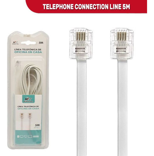 Cable De Teléfono Rj11 6p4c Para Uso En Casa Y En La Oficina