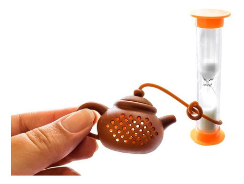 Conjunto De Chá Com Timer Silicone Marrom - Prana